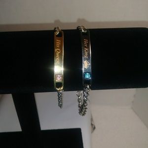 His and Hers Bracelet Her King His Queen Couple